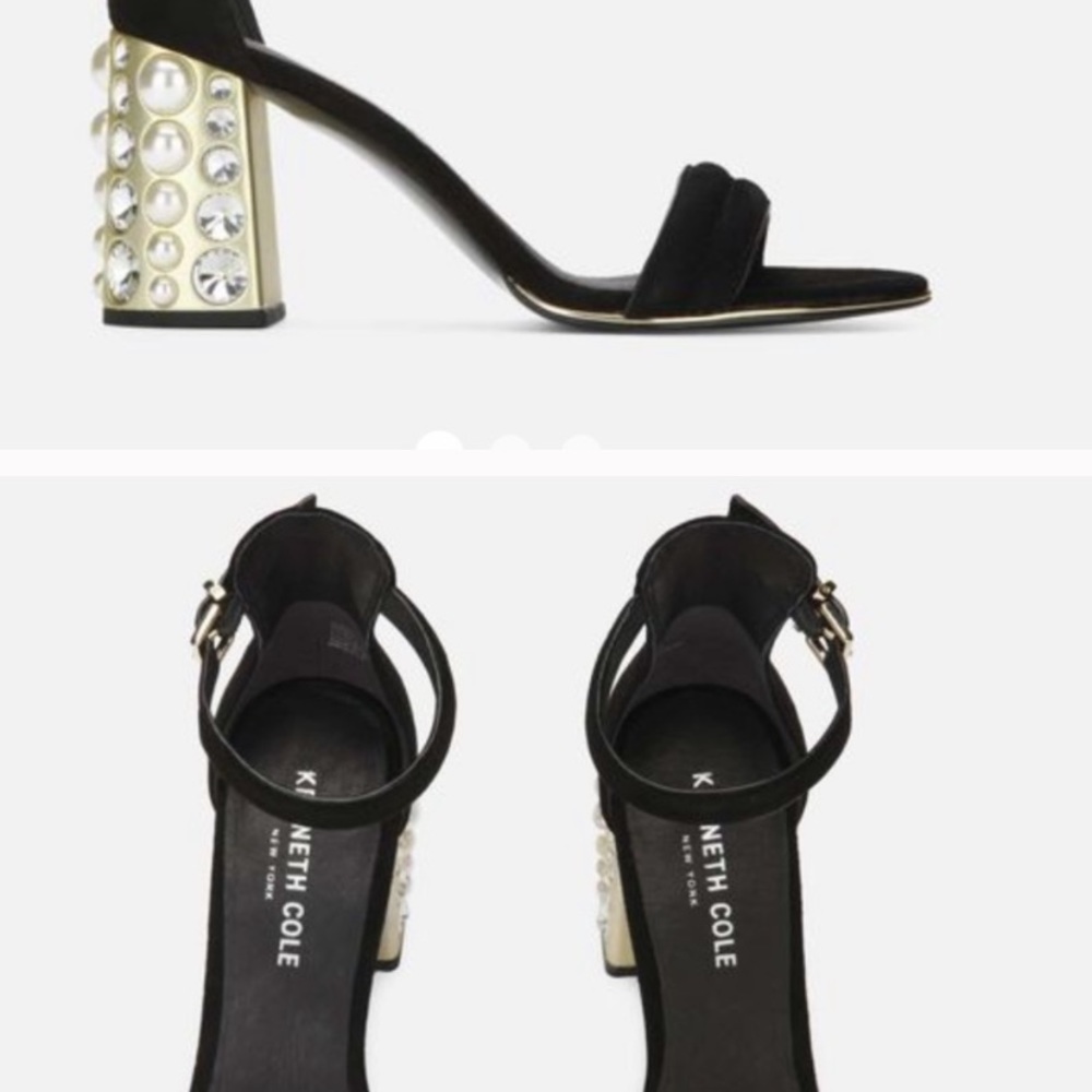 Kenneth Cole Luisa Pearl Suede Heel 8 1/2 - Picture 2 of 7